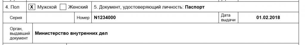Заявление о выдаче вида на жительство (ВНЖ) Образец заполнения заявления на ВНЖ - Пункты 4 и 5