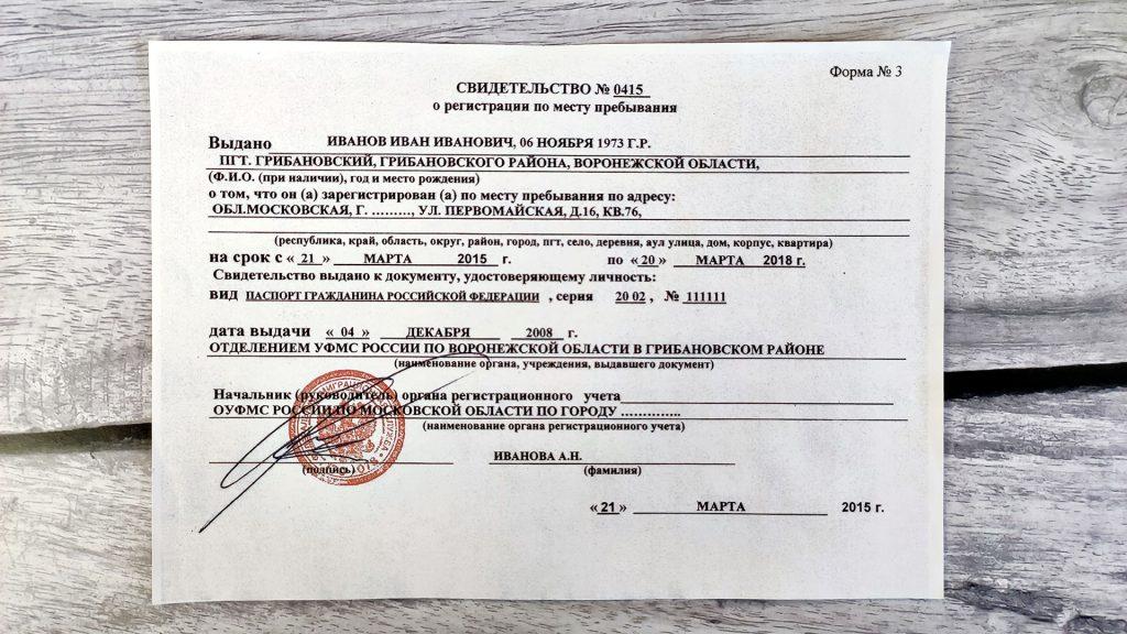 штраф за отсутствие регистрации в москве