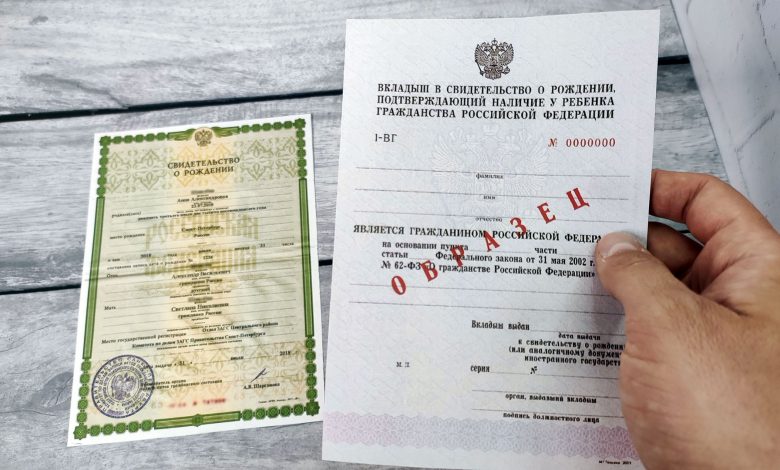Вкладыш о гражданстве РФ для ребенка: как выглядит и где получить?